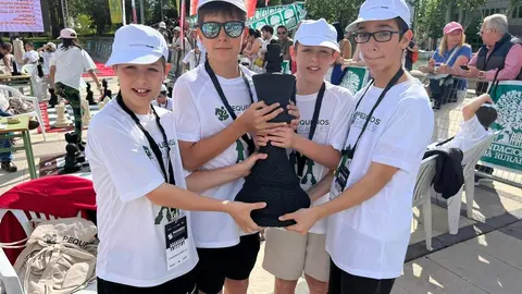 Equipo del Corazón de María A Chesskids en el torneo escolar de ajedrez. Fotografía: centro escolar