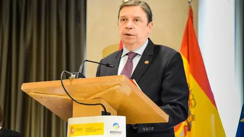 El ministro de Agricultura, Pesca y Alimentación, Luis Planas, durante su intervención en el acto de clausura del foro.