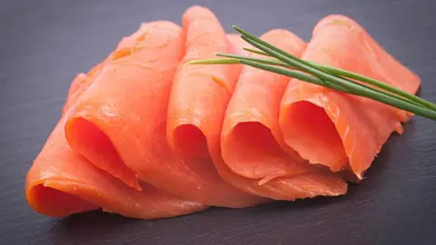 Fotografía de archivo salmón ahumado