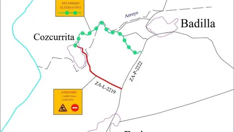 corte carretera Cozcurrita