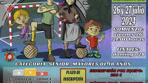 Cartel del 24 Maratón de Futbito de El puente de Sanabria