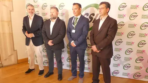 Benjamín Castro, Javier Jordán, Juanjo Banciella, Hipólito Riesco. CSIF