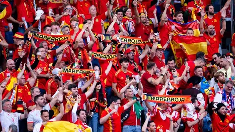 Afición de la selección española de fútbol. Fotografía: @SEFutbol