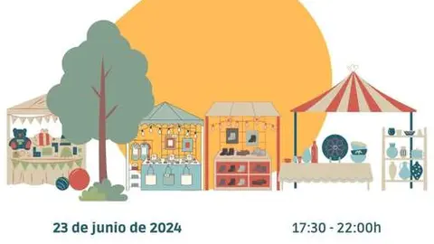 cartel mercadillo de ocasión en Colinas de Transmonte