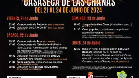 Cartel fiestas Casaseca de las Chanas