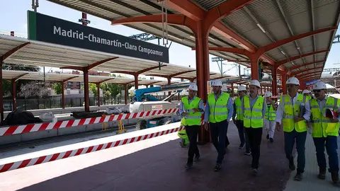 Visita del ministro Óscar Puente a las obras de Chamartín