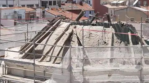 Derrumbe cúpula iglesia Vera Cruz de Valladolid