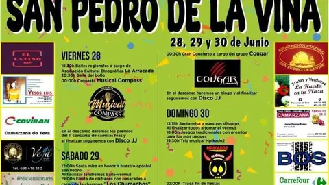 cartel fiestas San Pedro de la Viña
