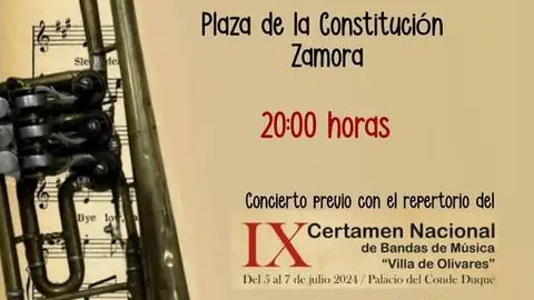 cartel concierto banda de música