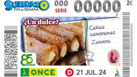 Cañas zamoranas cupon de la ONCE