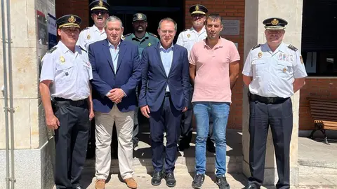 el jefe superior de Policía de Castilla y León en su visita a la Comisaría Conjunta Quintanilla - Alcañices