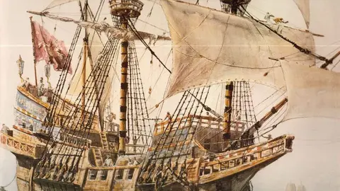 barcos de guerra madera
