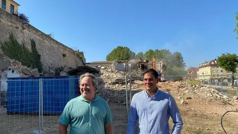 Pablo Novo y Francisco Guarido en la demolición