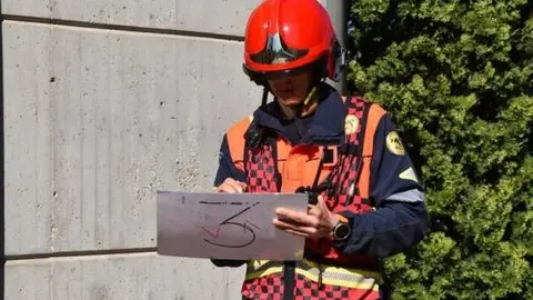 Foto de archivo de un Bombero del Servicio Municipal de Salvamento y Extinción de Incendios