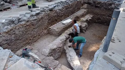 Restos arqueológicos Plaza de Fernández Duro