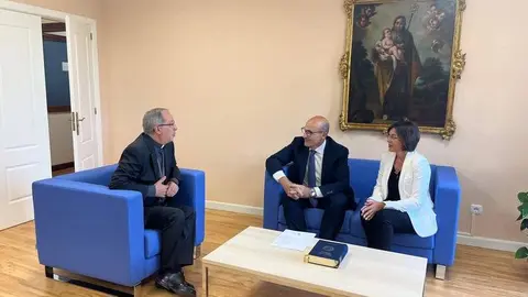 El obispo de Zamora, Fernando Valera y el delegado territorial de la Junta en Zamora, Fernando Prada