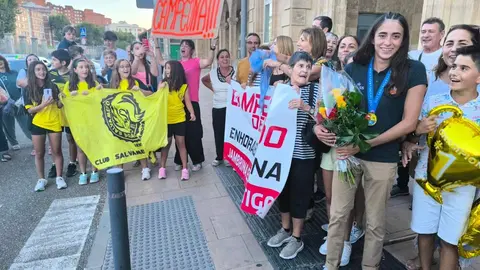 Ana Bailón a su llegada a Zamora