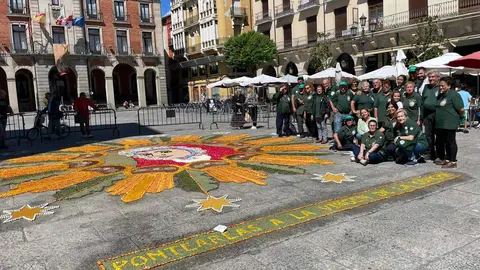 alfombra floral Virgen de la Concha. Imagen Cecida