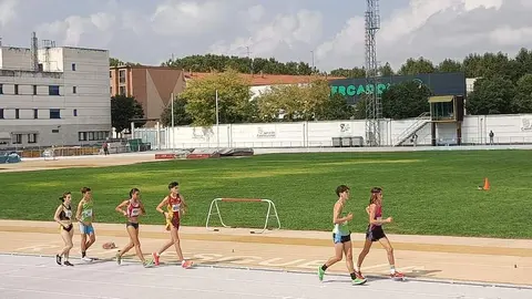 Ivan Bueno Vazquez en los primeros compases de los 3 km marcha