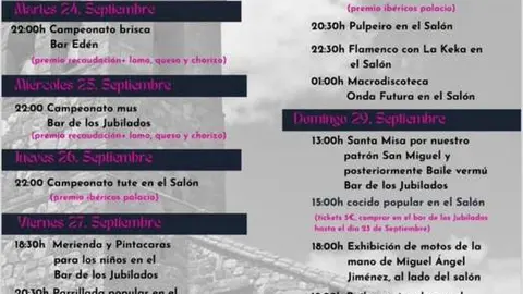 cartel de fiestas de Moreruela de Tábara