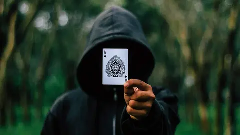 Magia de cartas imagen de archivo