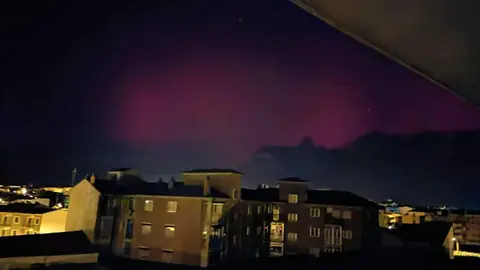 Aurora Boreal en Zamora. Imagen Cecida por Ana Mari Gil González (Pinilla)