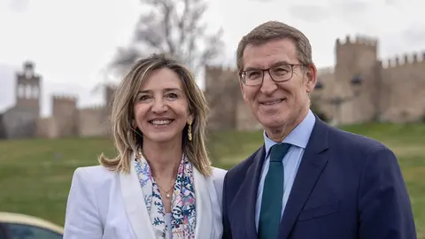 Alicia García y Alberto Núñez Feijóo