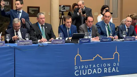 El presidente de la Diputación de Zamora, Javier Faúndez Domínguez, en la reunión de la (FEMP)