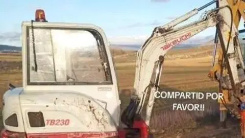 máquina excavadora robada