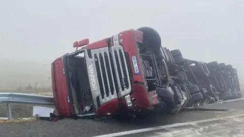 Vuelco de un camión