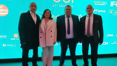 Miembros de las granjas zamoranas en los premios Porc Oro