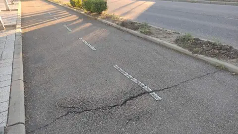 Carril bici en La Aldehuela Zamora (noviembre 2024)