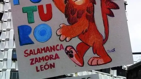 Pancarta de una concentración proautonomía de la Región Leonesa