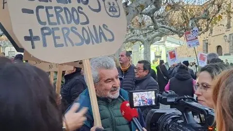 Javier Benavente Barrón, en la manifestación de Zamora el pasado día 7