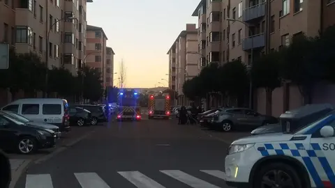 Despliegue de bomberos y policía