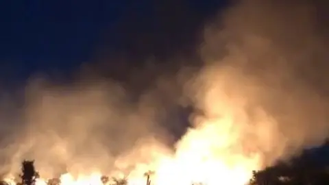 Incendio en Olleros de Tera (Zamora)