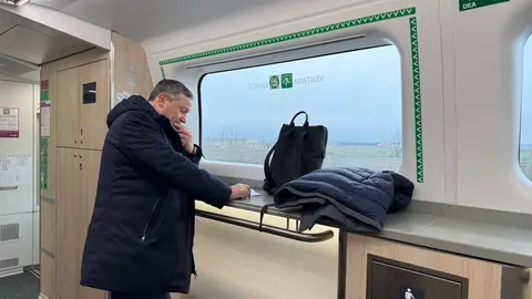 Javier Faúndez de camino a FITUR