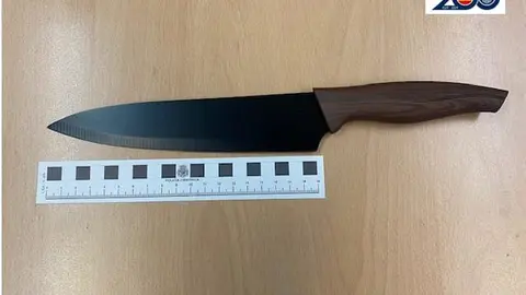 cuchillo con el que se produjo un robo en Zamora