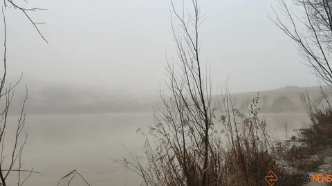 Niebla en Zamora. R&iacute;o Duero