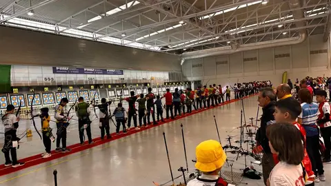 Aspecto parcial de la línea de tiro de menores y cadetes