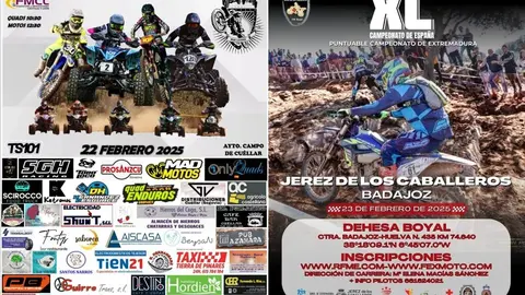 Agenda deportiva motociclista de fin de semana