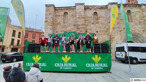 Los Pobladores 'cobran vida' como maniquíes en el Carnaval de Zamora