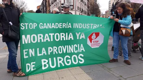 Los zamoranos alzan la voz en Valladolid contra las macro-plantas de biogás y macro-granjas. IMAGEN CEDIDA