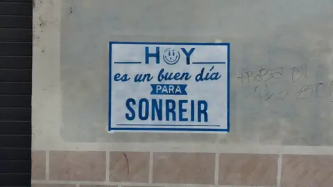 mensaje positivo en una calle de Zamora