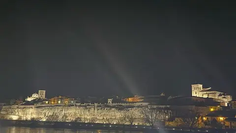 puente de piedra de Zamora de noche _7