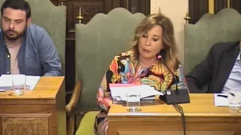 Rocío Ferrero, en el pleno del Ayuntamiento de Zamora