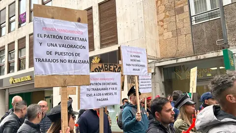 Protesta de los bomberos y policías municipales de Zamora