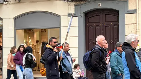 Protesta de los bomberos y policías municipales de Zamora