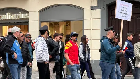 Protesta de los bomberos y policías municipales de Zamora