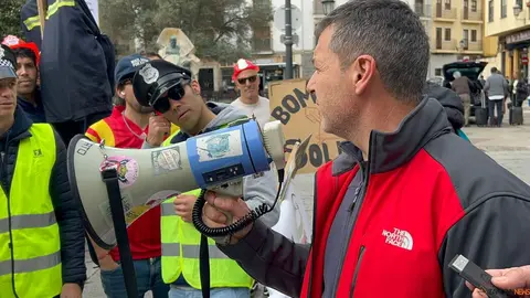Protesta de los bomberos y policías municipales de Zamora